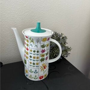 Rosenthal Germany Baumann /Signed Emelio Pucci PIEMONTE Vntg Floral Coffee Pot